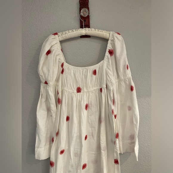 NWOT Free People Midi Babydoll Style Embroidered Dress - Picture 11 of 15